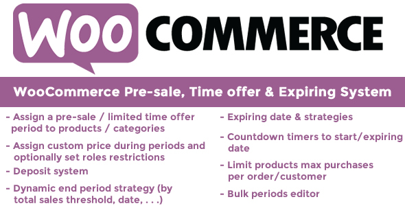 WooCommerce Pre-sale, Time offer & Expiring System