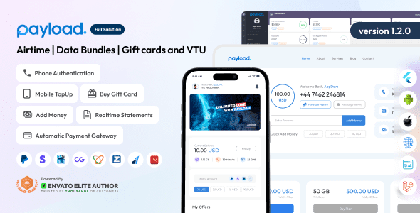 PayLoad | Data Bundles | Gift cards and VTU Full Solution