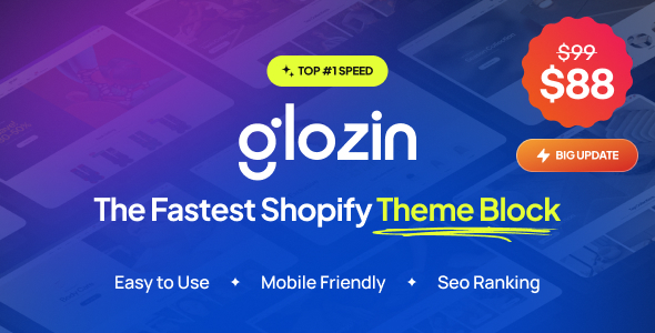 Glozin - Multipurpose Shopify Theme Blocks