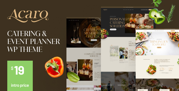 Acaro - Catering & Event Planner WP Theme