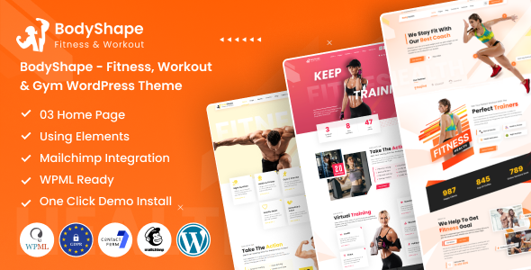 BodyShape - Fitness Workout & Gym WordPress Theme