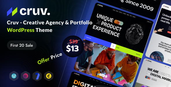 Cruv - Creative Agency & Portfolio WordPress Theme