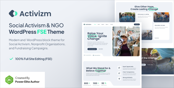 Social Activism & NGO WordPress Theme